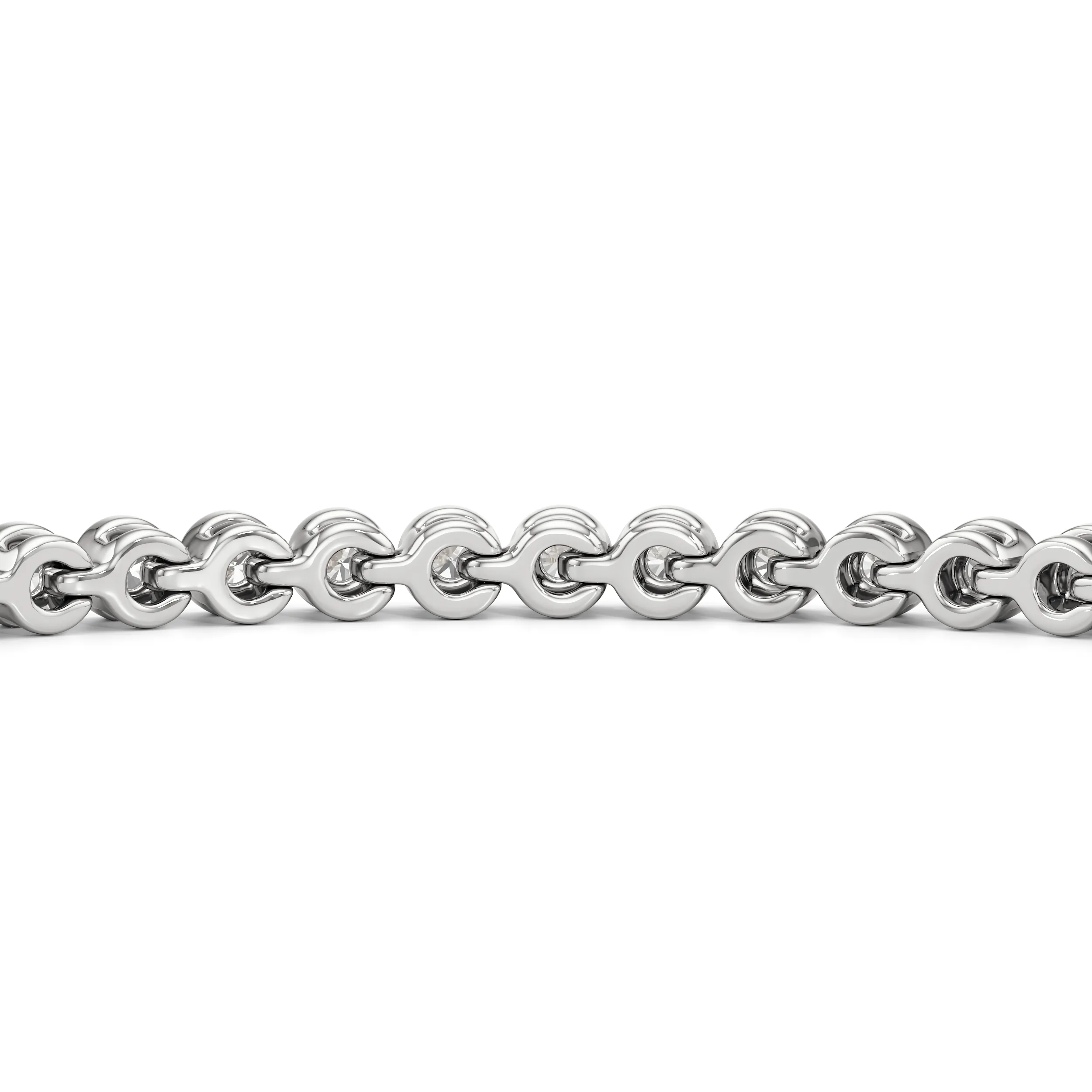 Bezel Set Round Lab Diamond Tennis Bracelet