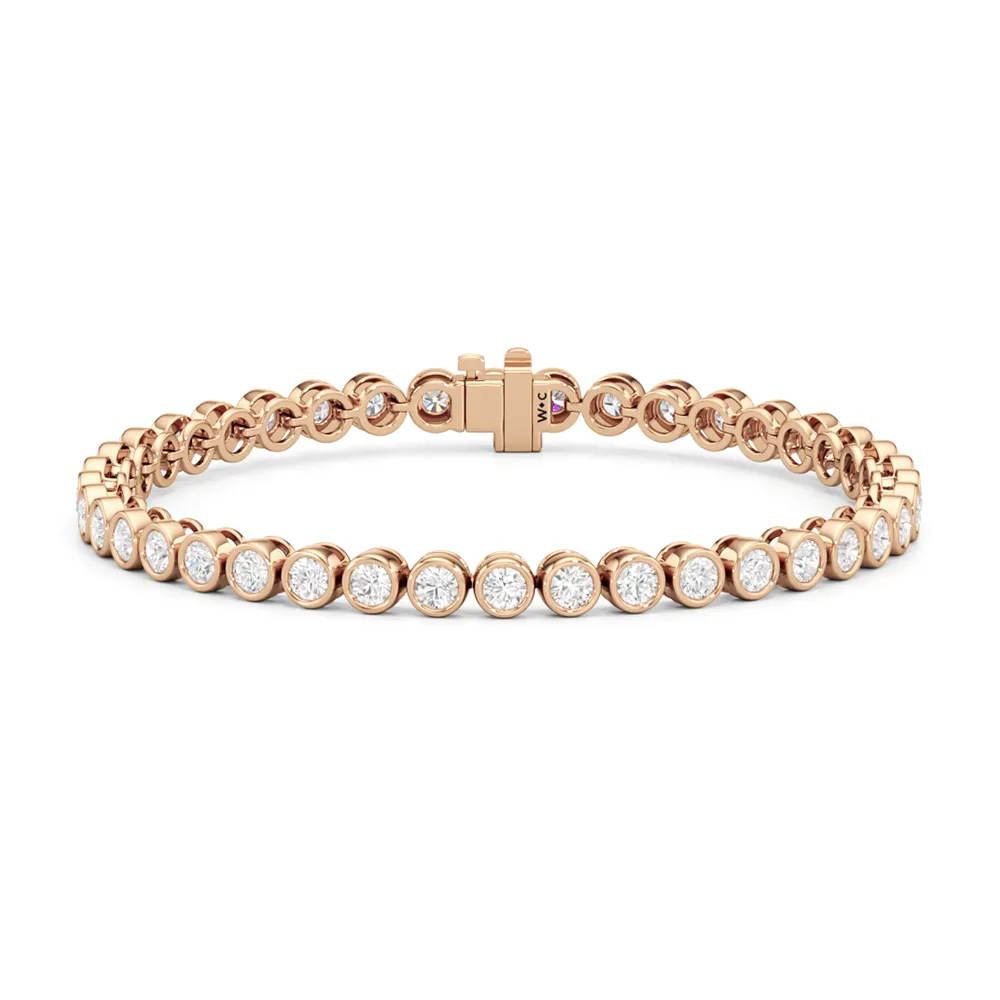 Bezel Set Round Lab Diamond Tennis Bracelet