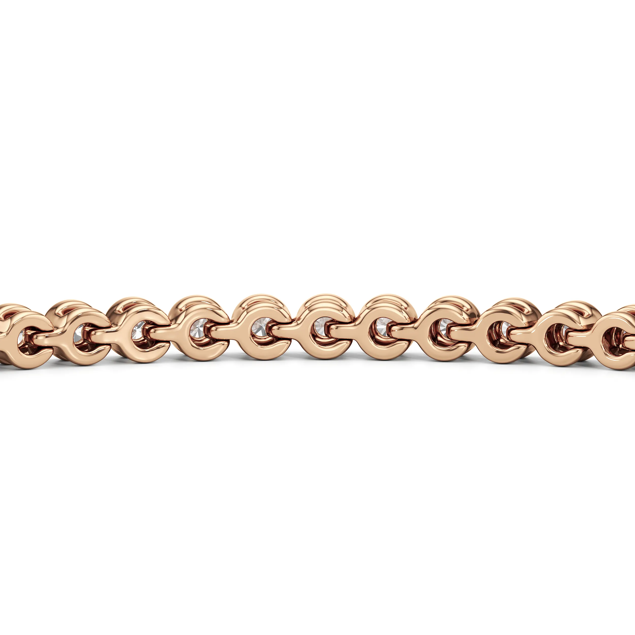 Bezel Set Round Lab Diamond Tennis Bracelet