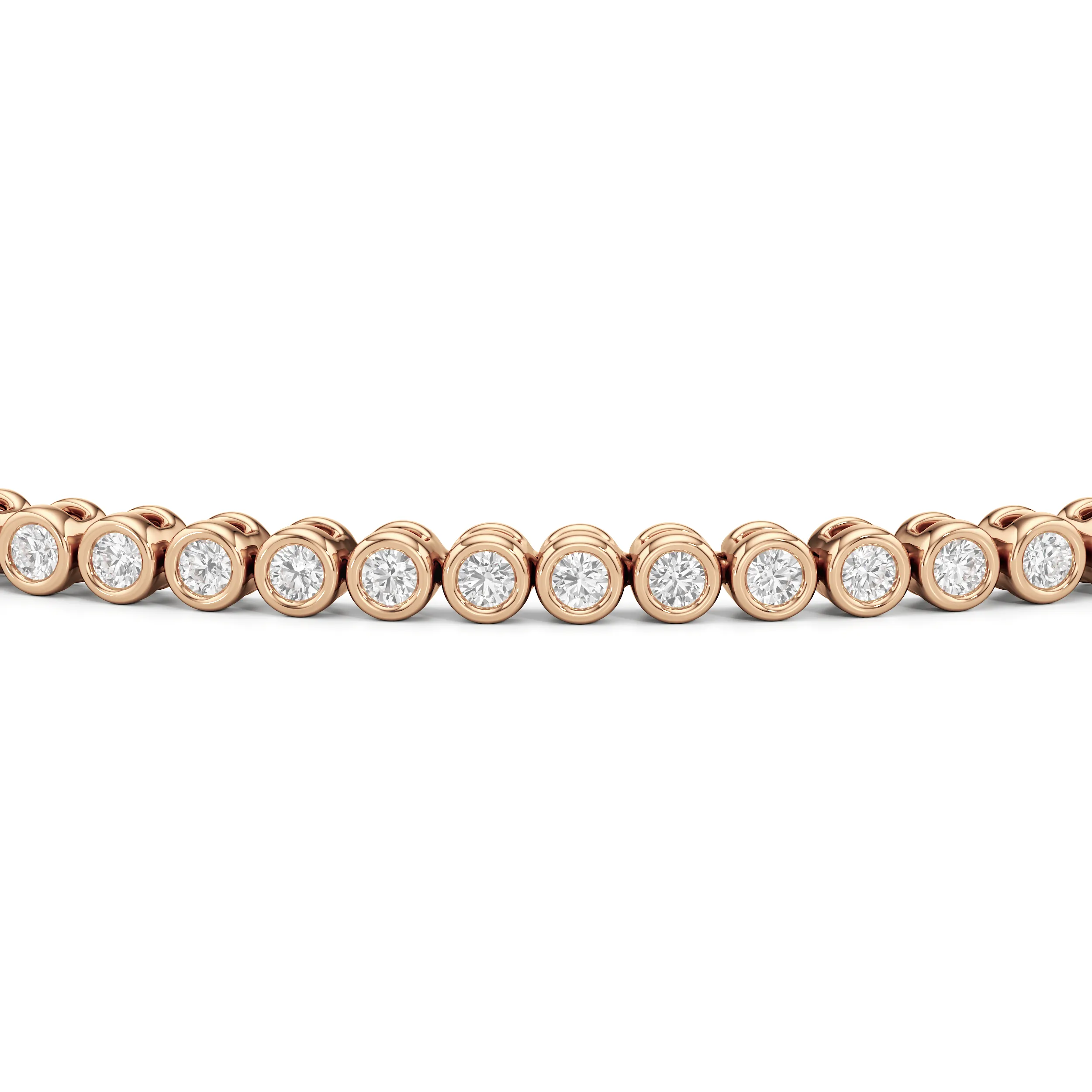 Bezel Set Round Lab Diamond Tennis Bracelet