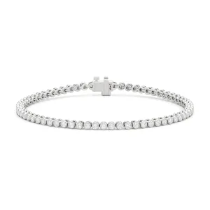 Bezel Set Round Lab Diamond Tennis Bracelet
