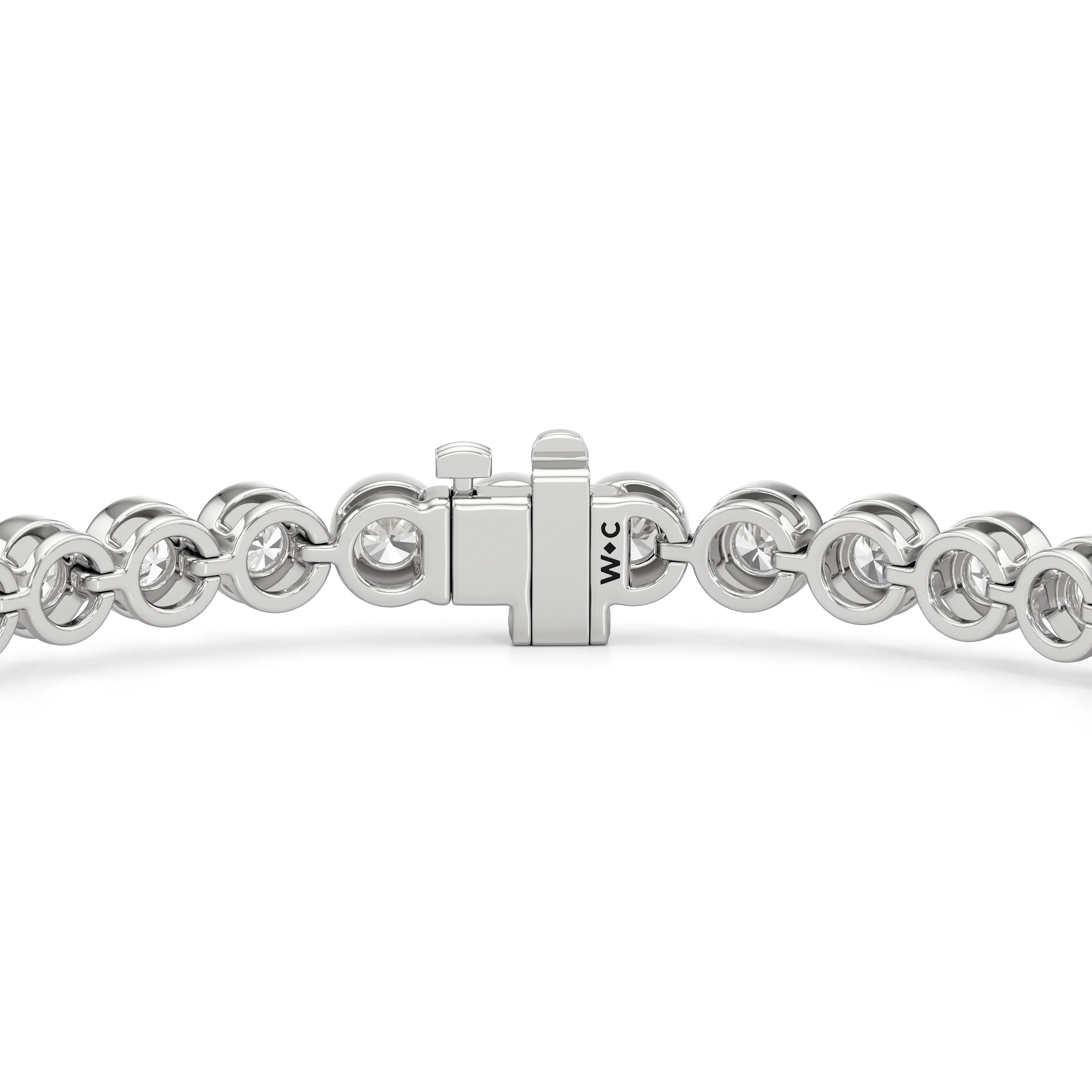 Bezel Set Round Lab Diamond Tennis Bracelet