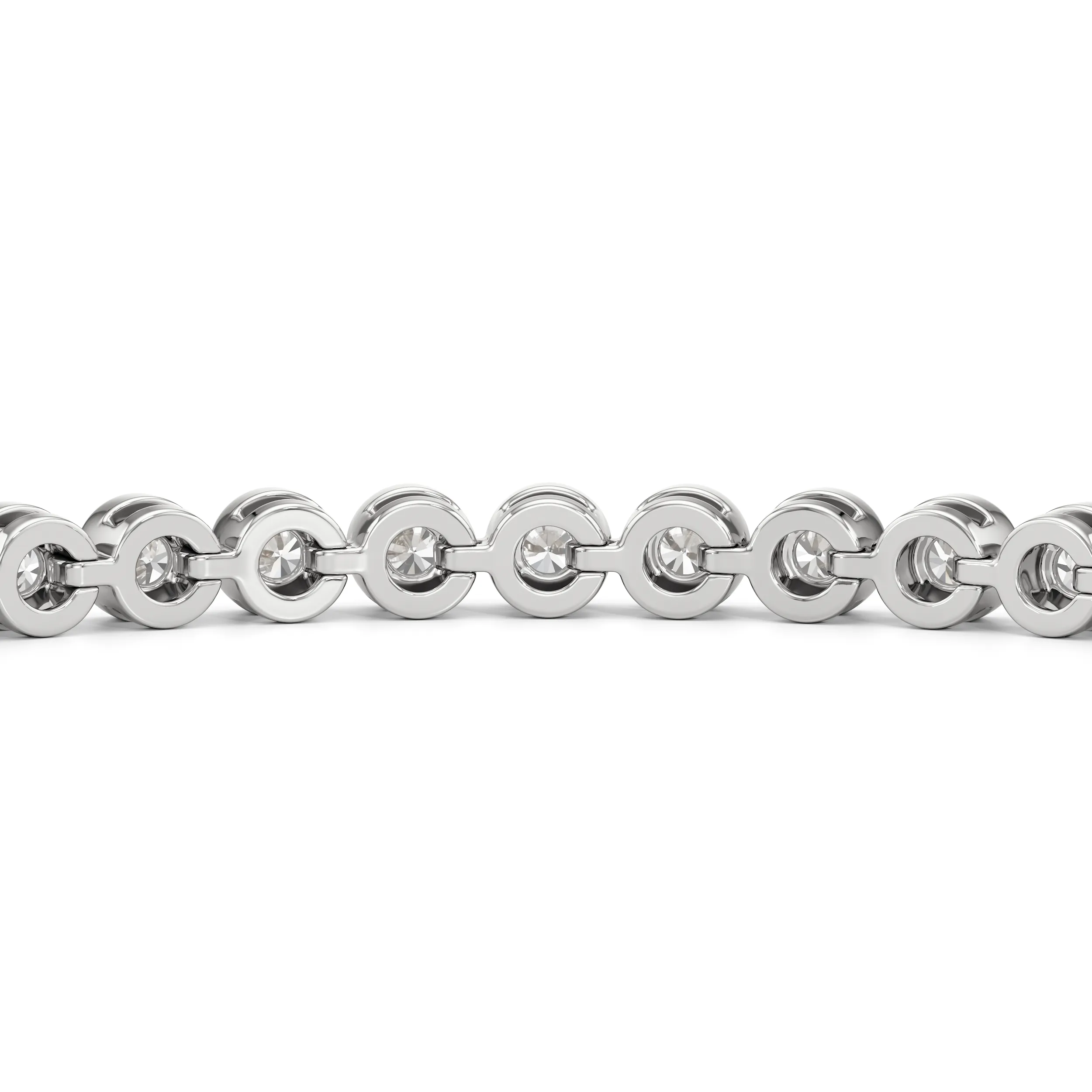 Bezel Set Round Lab Diamond Tennis Bracelet