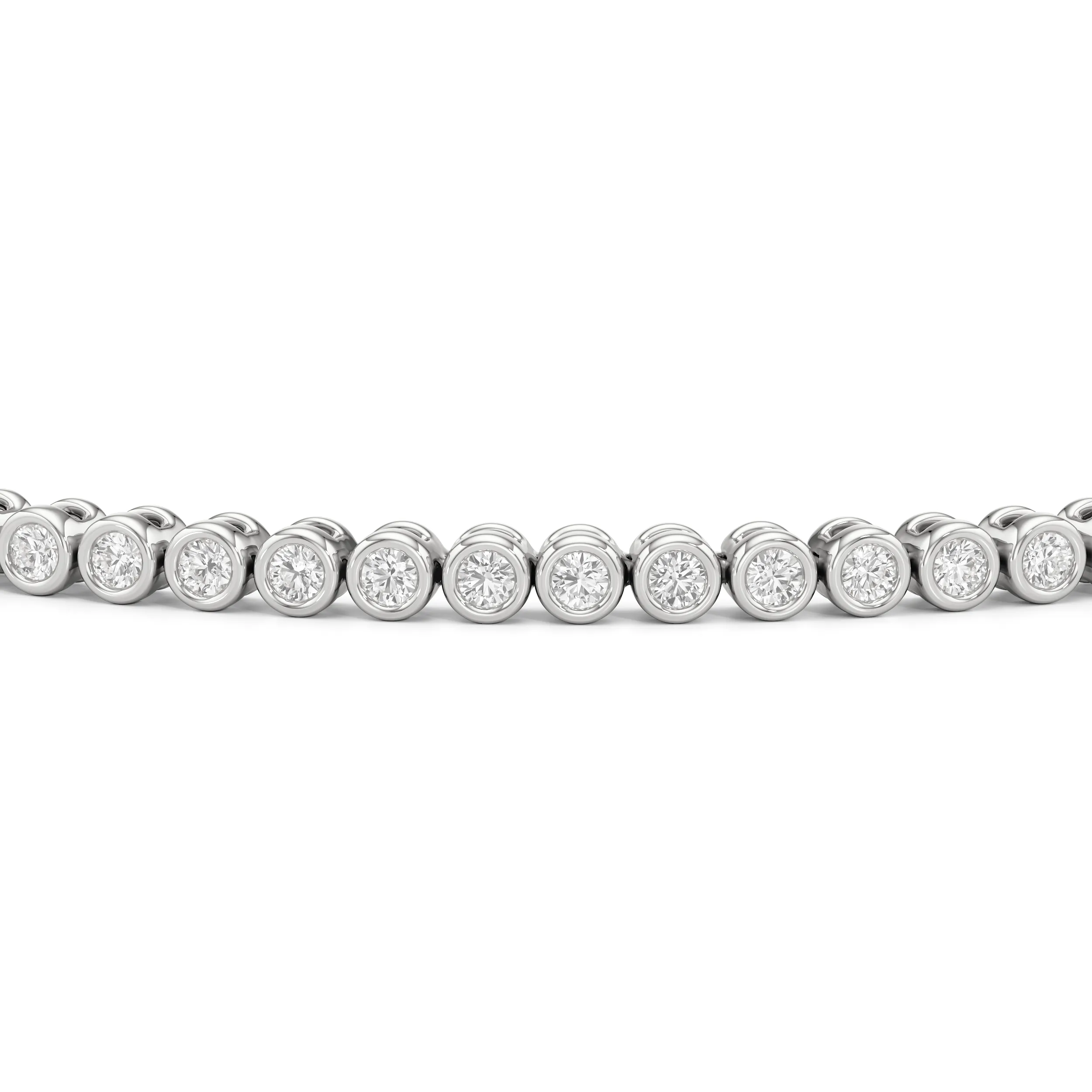 Bezel Set Round Lab Diamond Tennis Bracelet