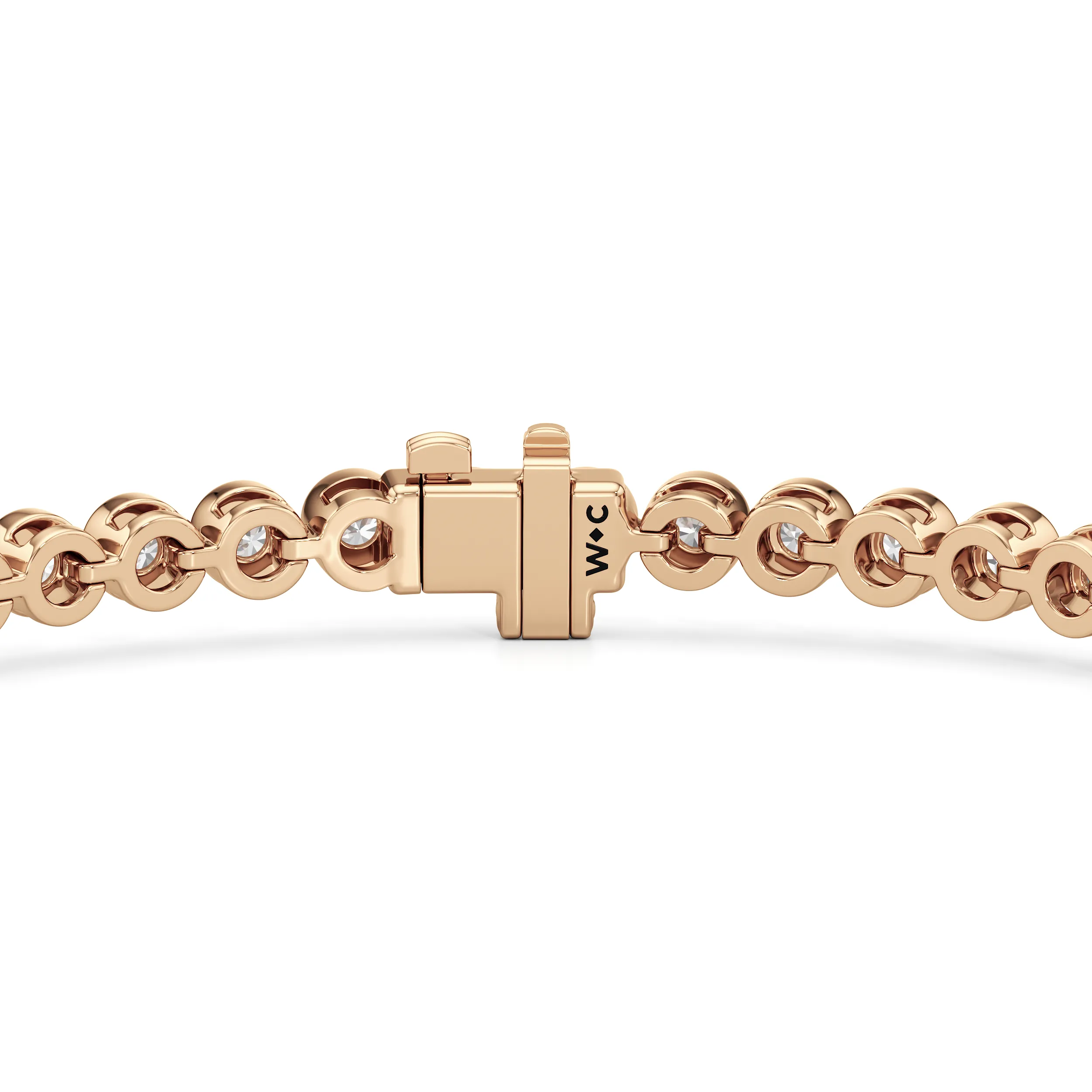 Bezel Set Round Lab Diamond Tennis Bracelet