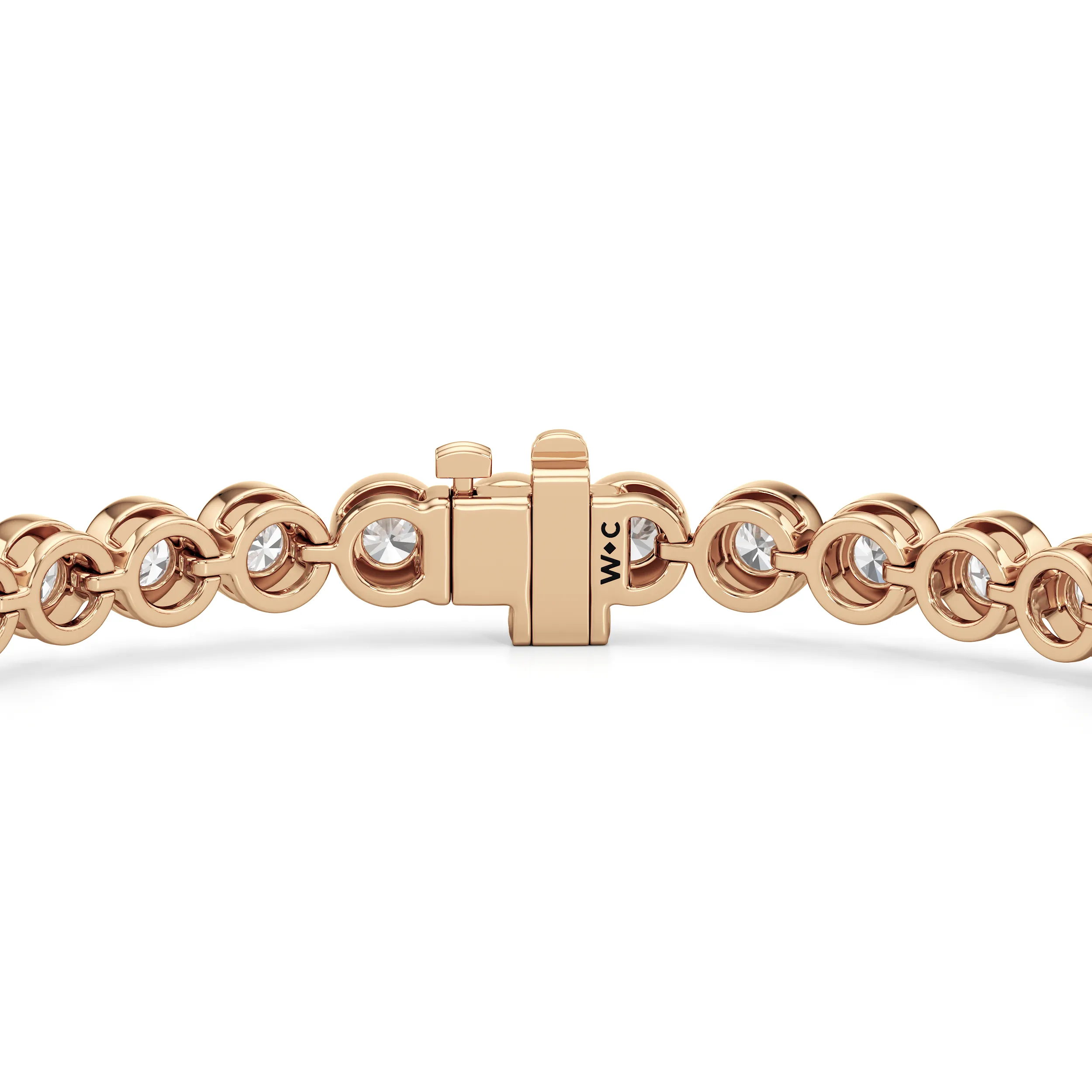 Bezel Set Round Lab Diamond Tennis Bracelet