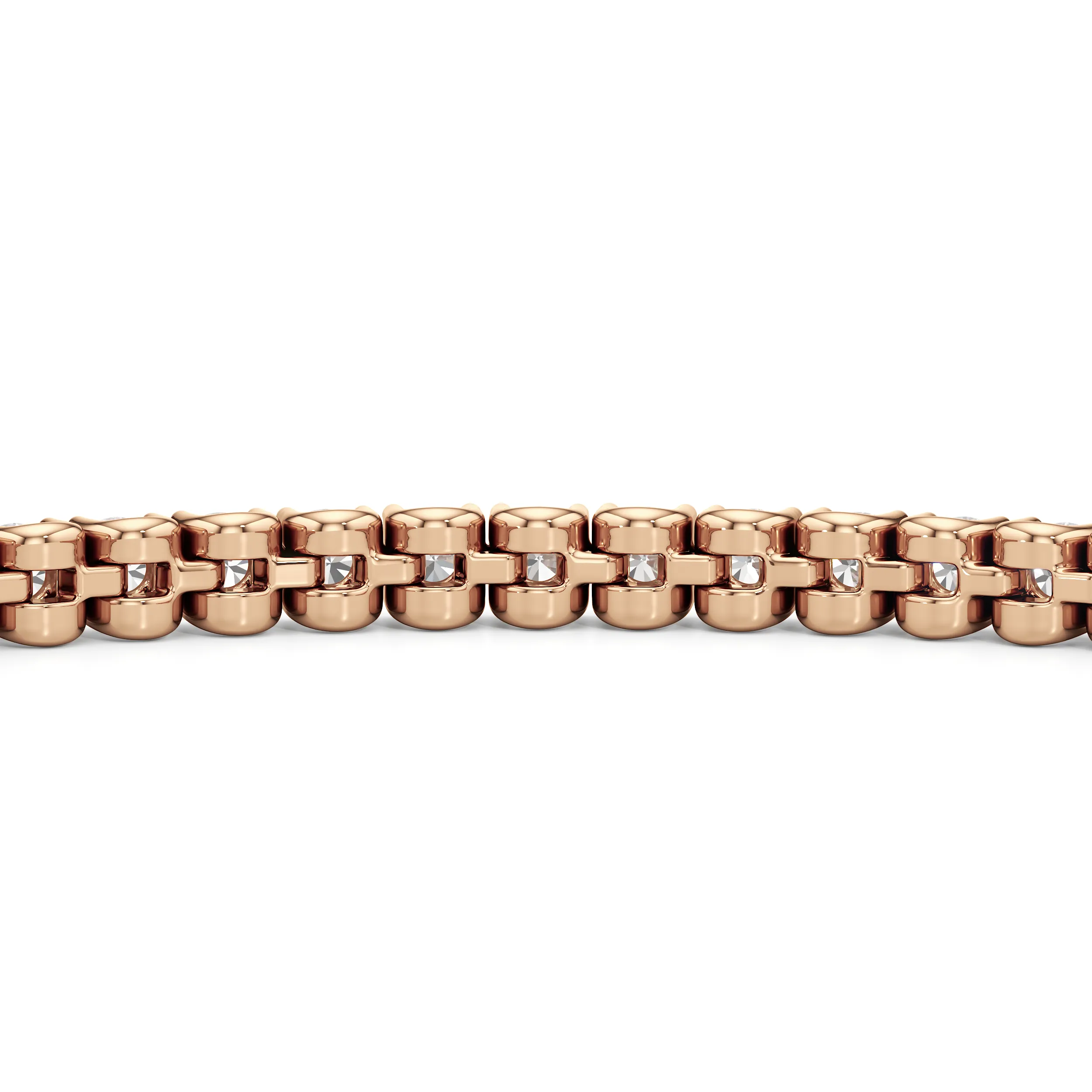 Bezel Set Round Lab Diamond Tennis Bracelet