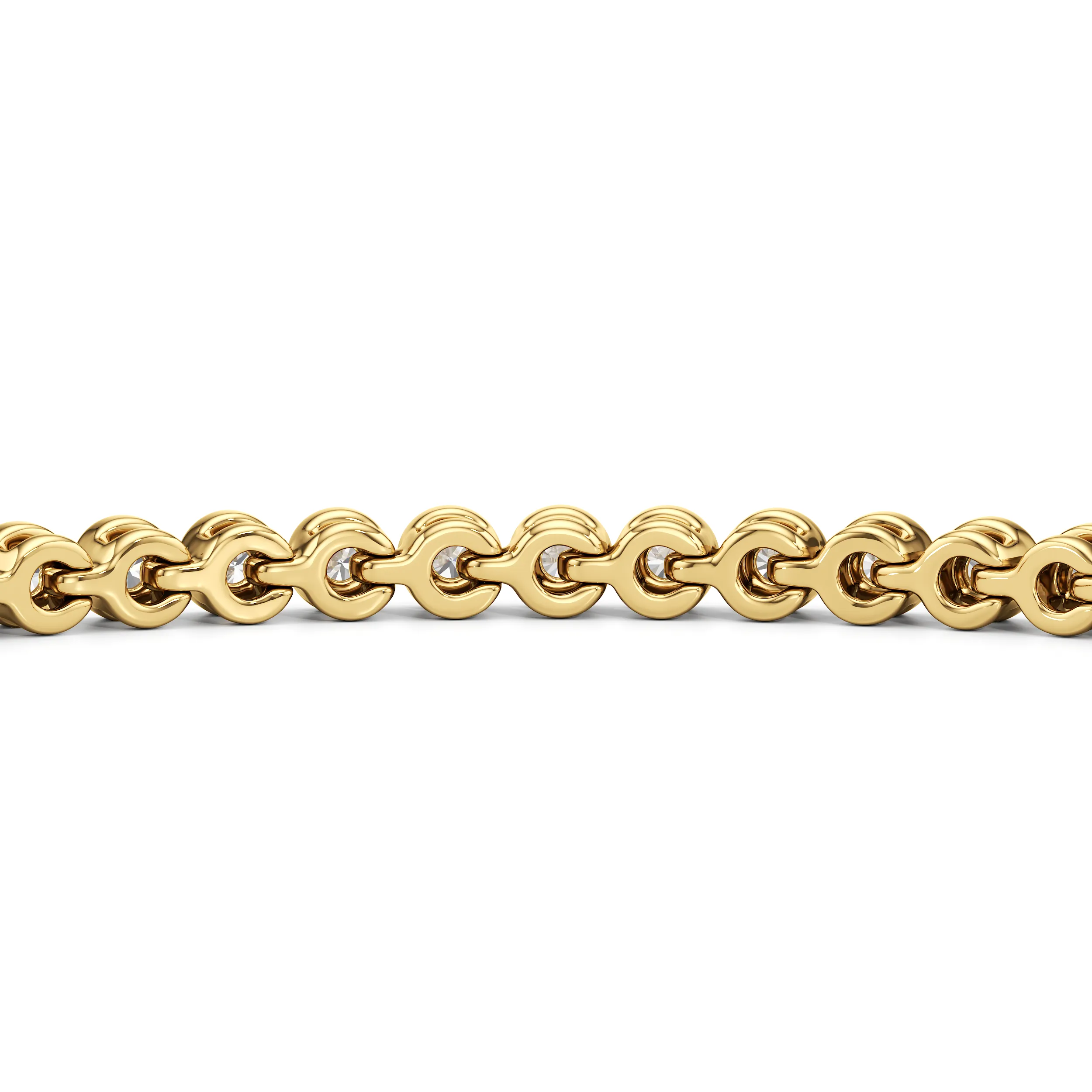 Bezel Set Round Lab Diamond Tennis Bracelet