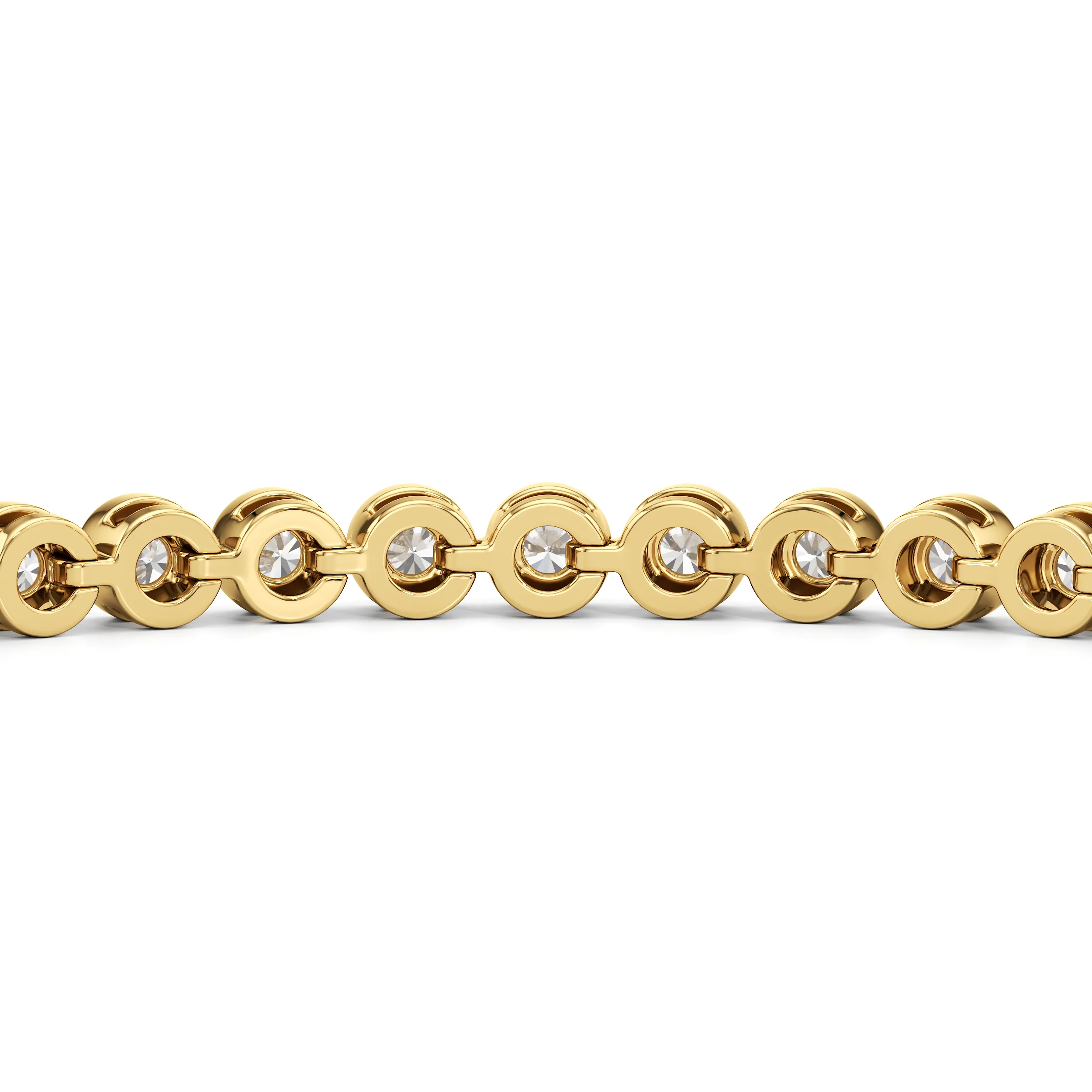 Bezel Set Round Lab Diamond Tennis Bracelet