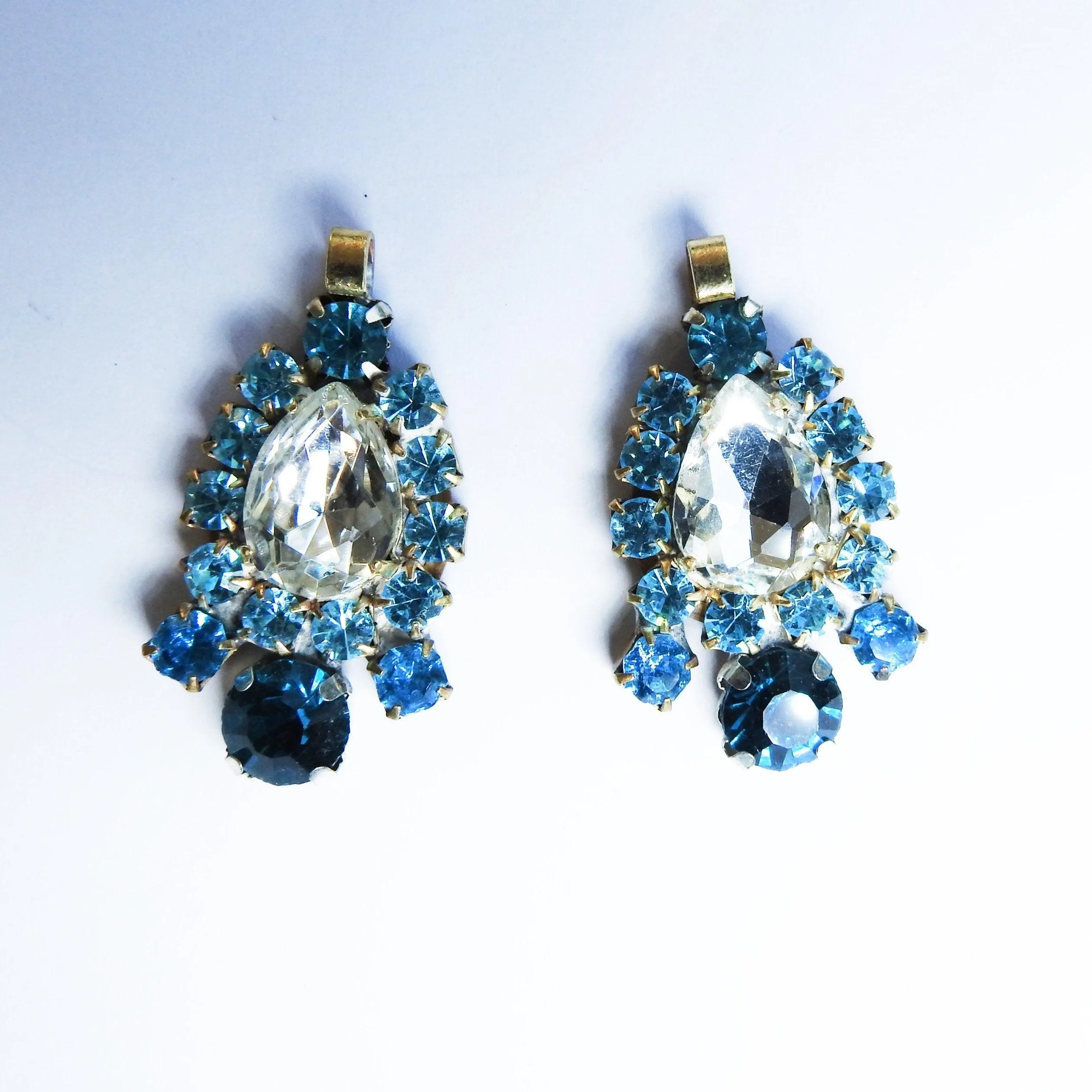 Blue glass charms pendants