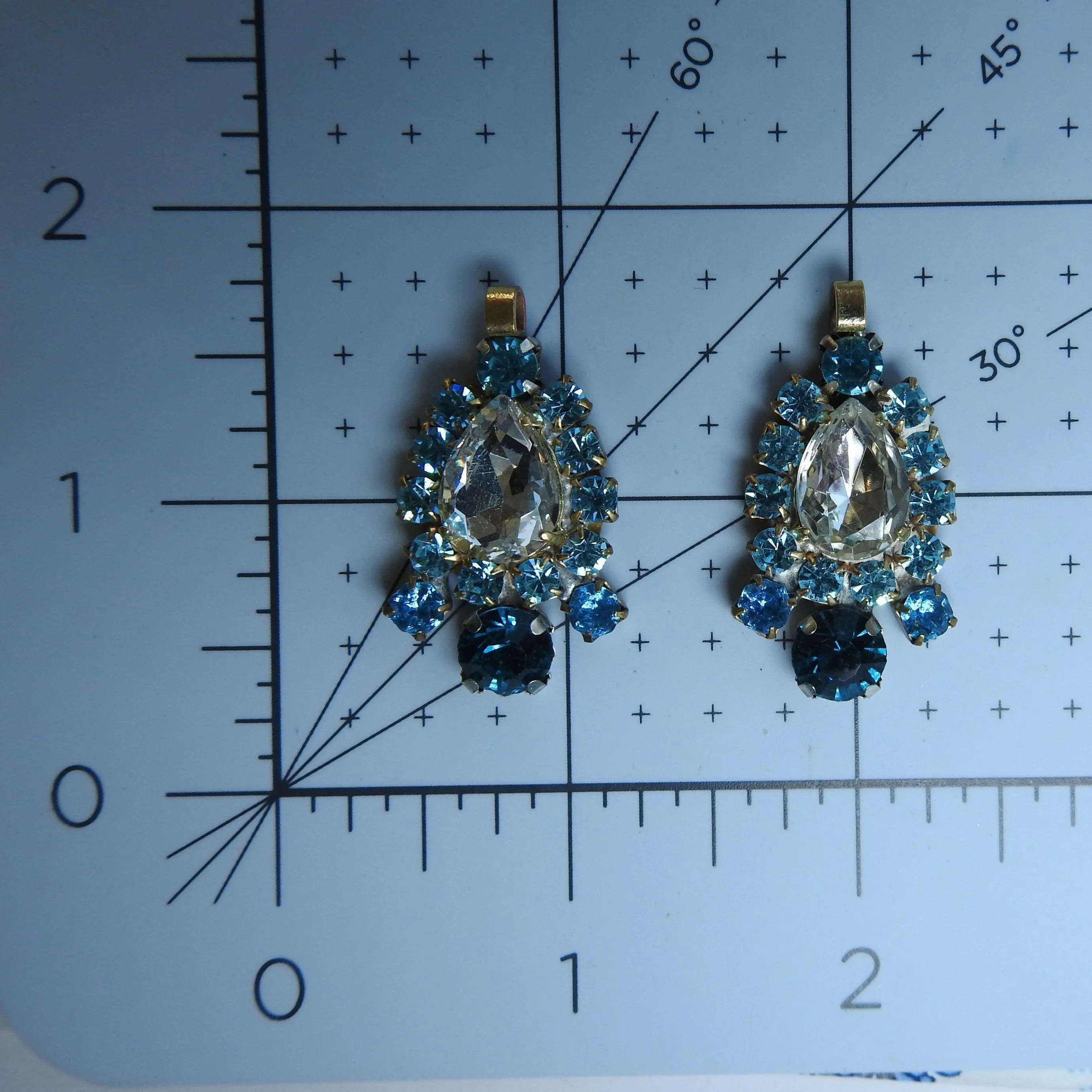 Blue glass charms pendants