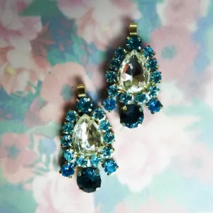 Blue glass charms pendants