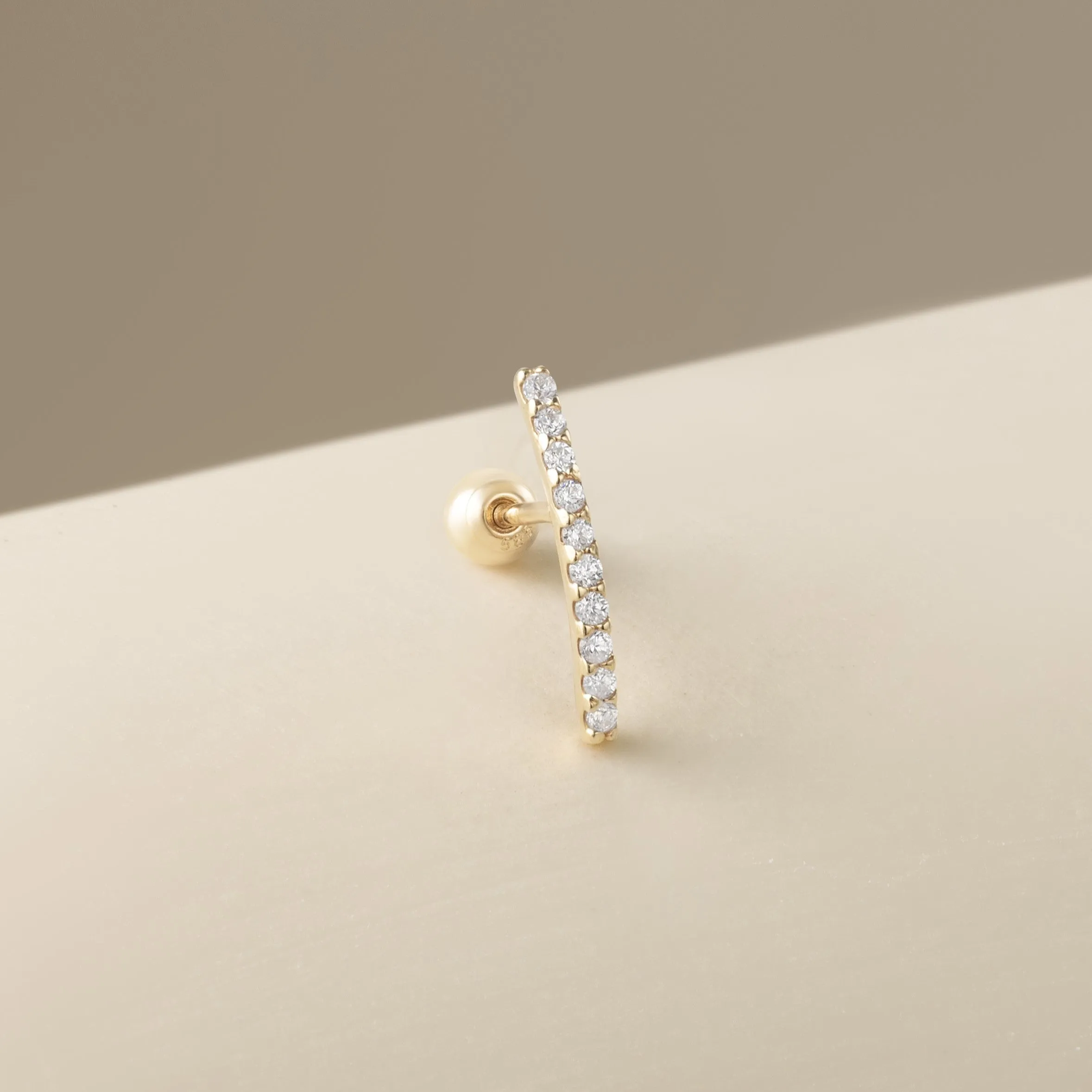 Bonnie Piercing in Yellow Gold with Cubic Zirconia
