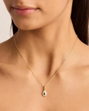 by charlotte With Love Birthstone Annex Link Pendant - SEPT - 18k Gold