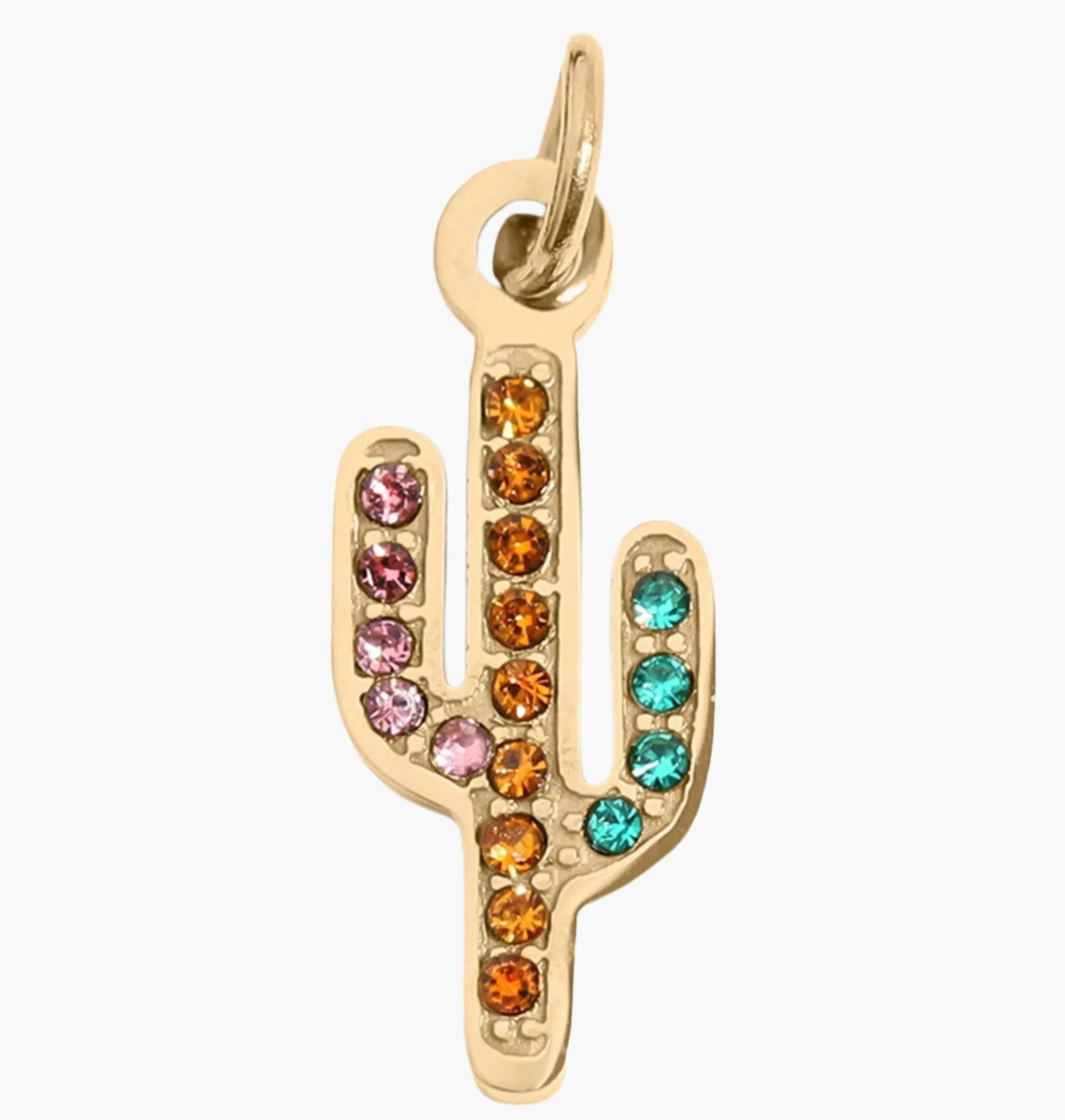 Cactus with CZ Stone Charm