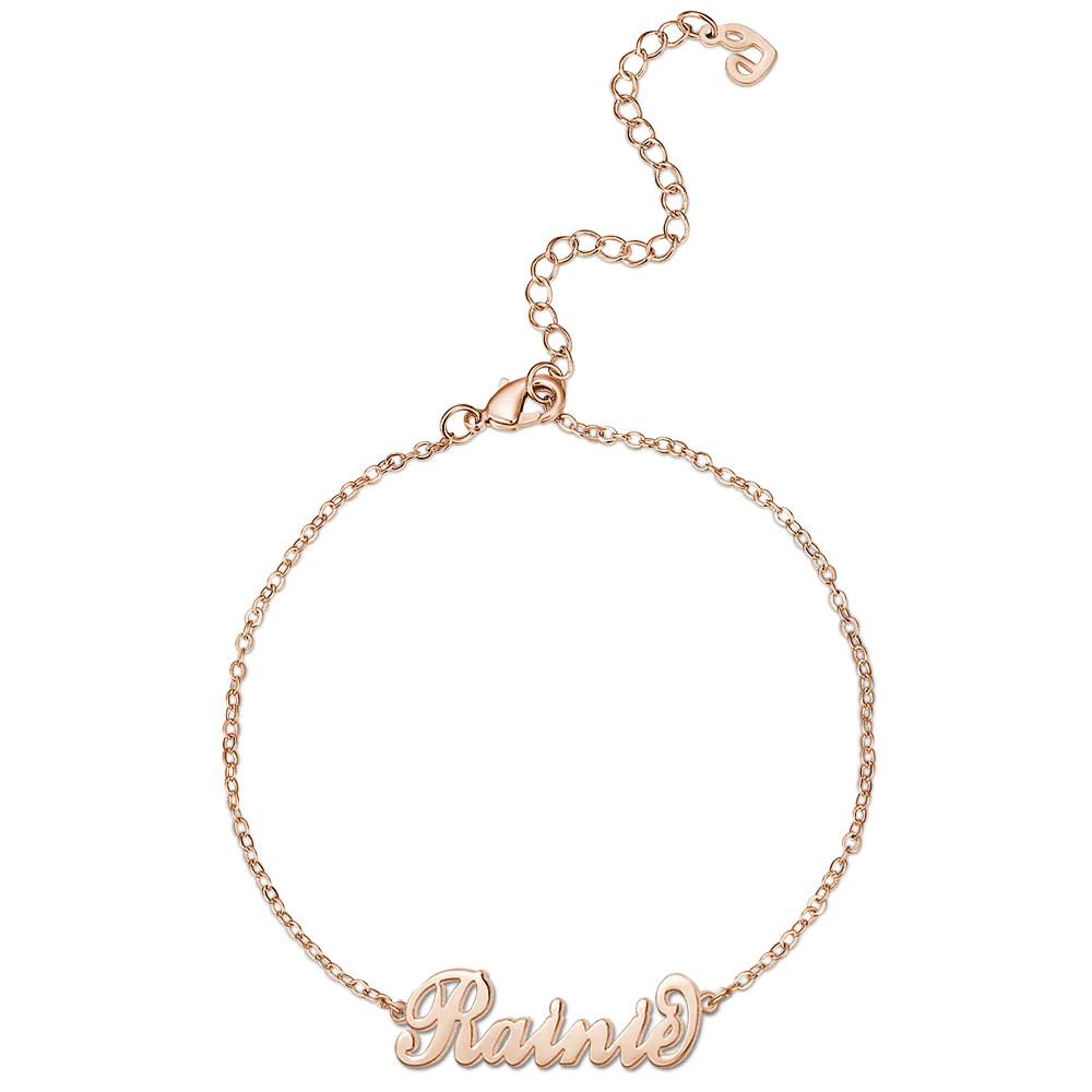Children's Name Bracelet Platinum Plated - Length Adjustable