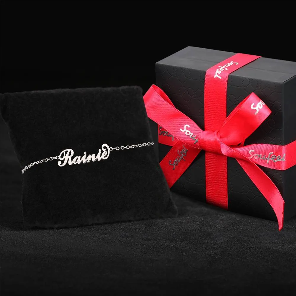 Children's Name Bracelet Platinum Plated - Length Adjustable