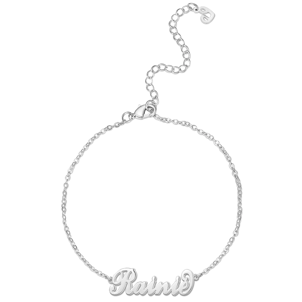 Children's Name Bracelet Platinum Plated - Length Adjustable