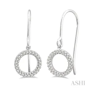 Circle Petite Diamond Fashion Earrings