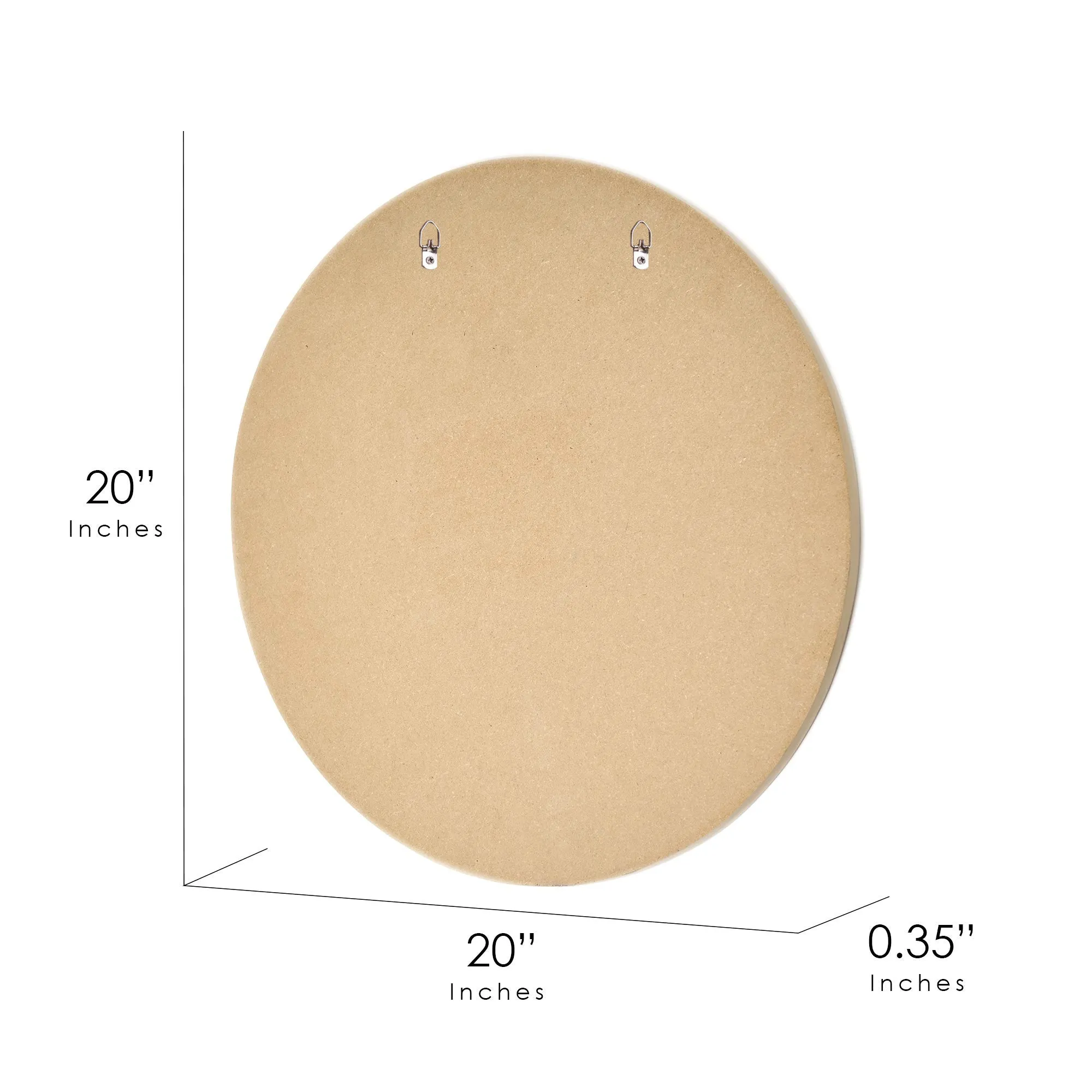 Classic Car Garage Round MDF Wall Plaque - 20" x 20" x 0.35"