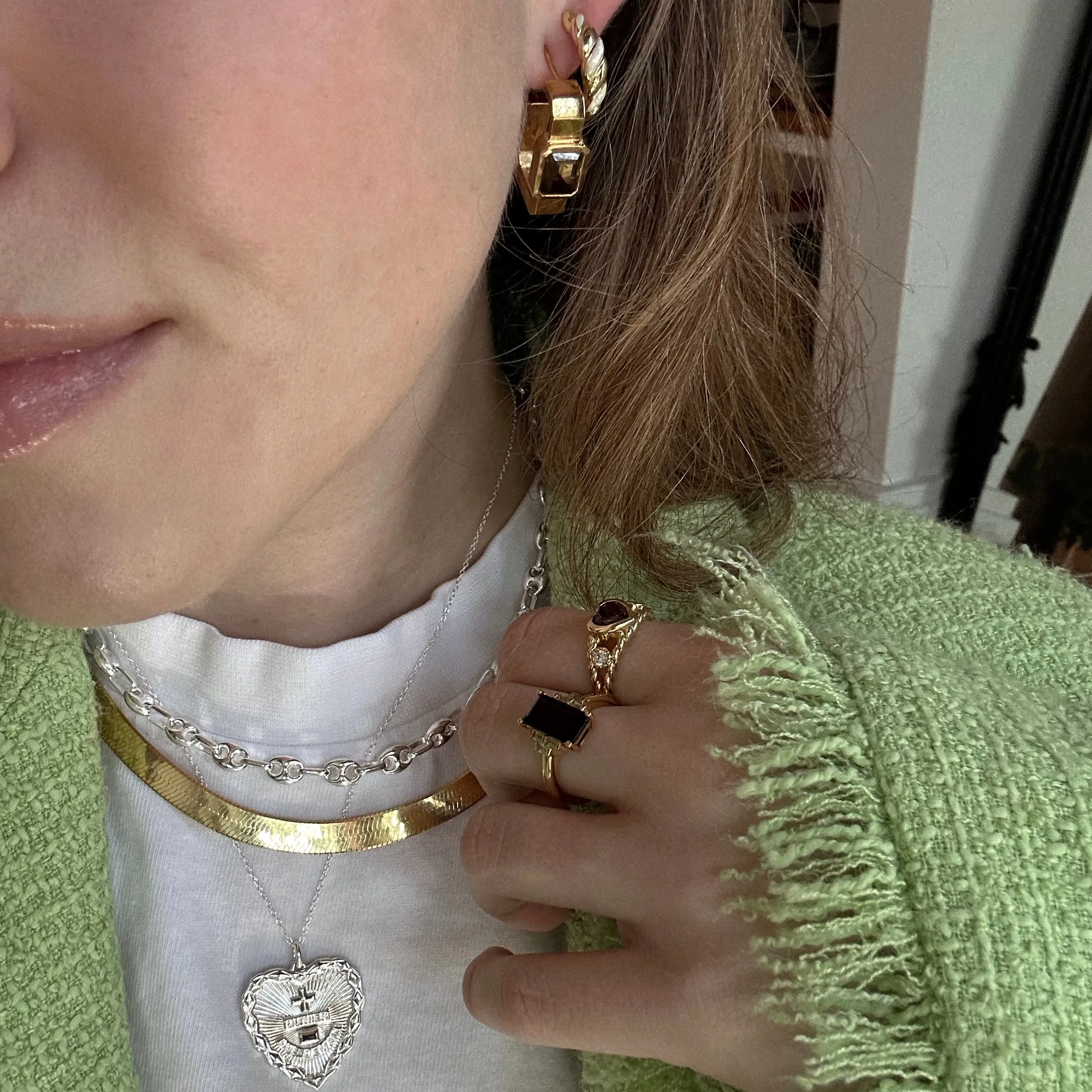 Classic Opal Inlay Hoops