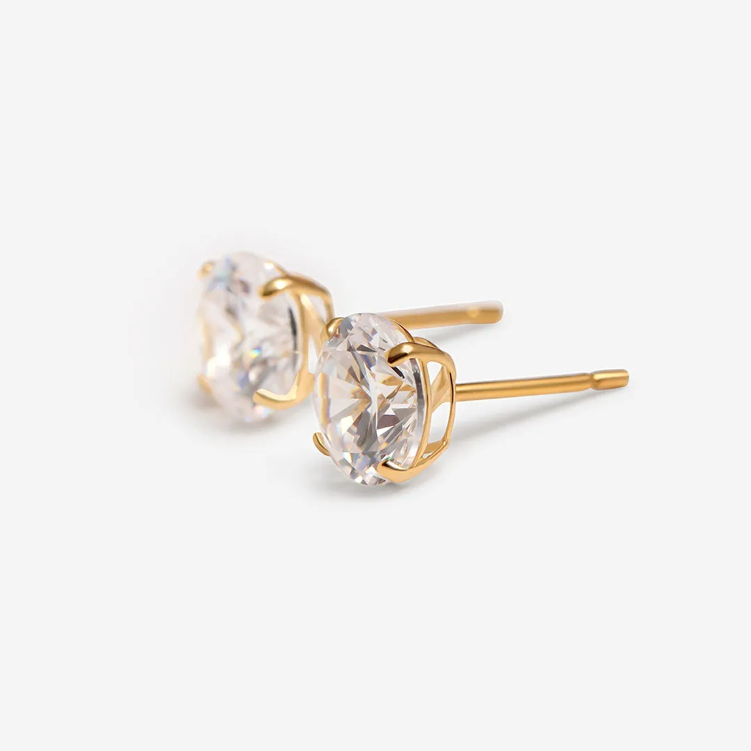 Classic Sparkle - 7mm Earrings | 9ct Gold
