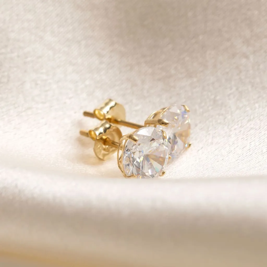 Classic Sparkle - 7mm Earrings | 9ct Gold