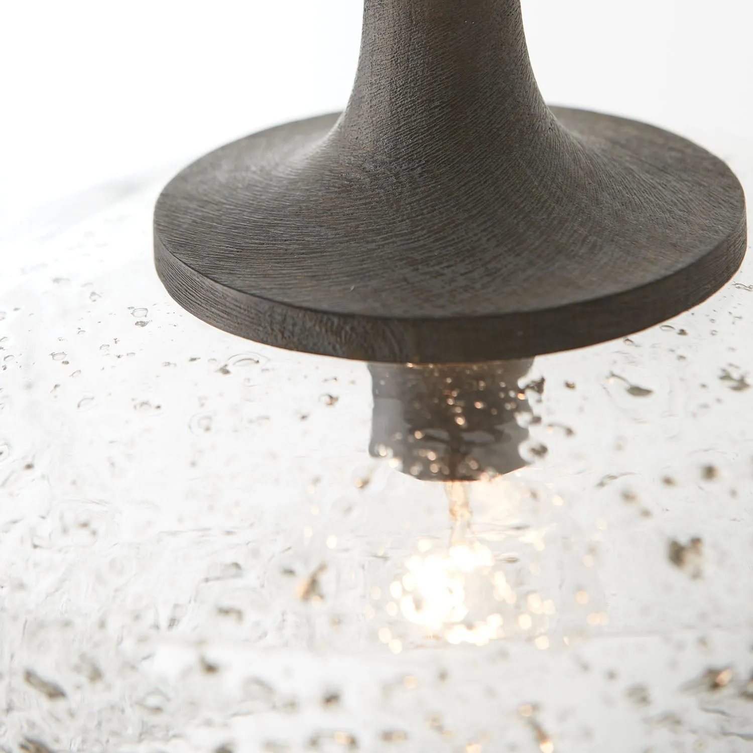 CLIVE 1-LIGHT STONE SEEDED GLASS PENDANT