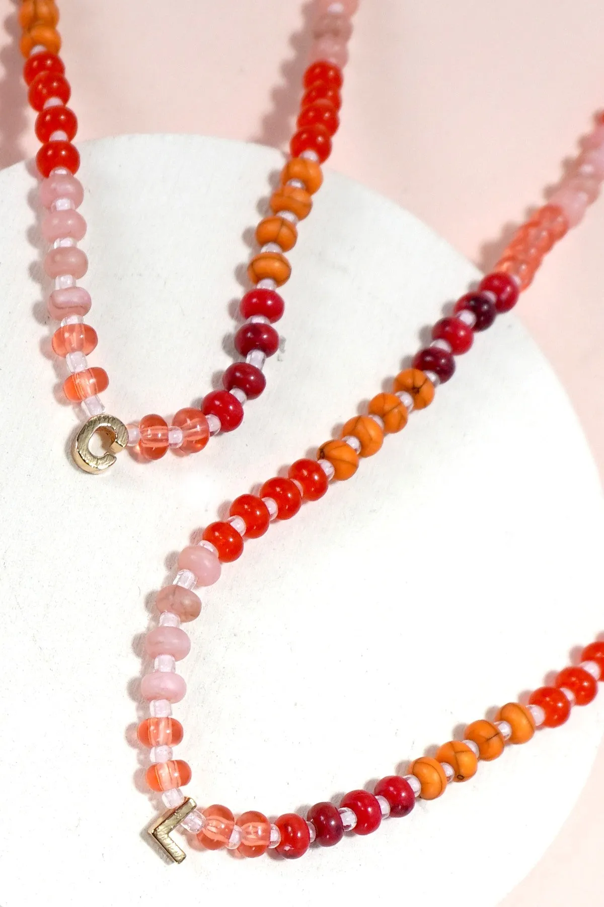 Color Me Chic Beaded Initial Necklace