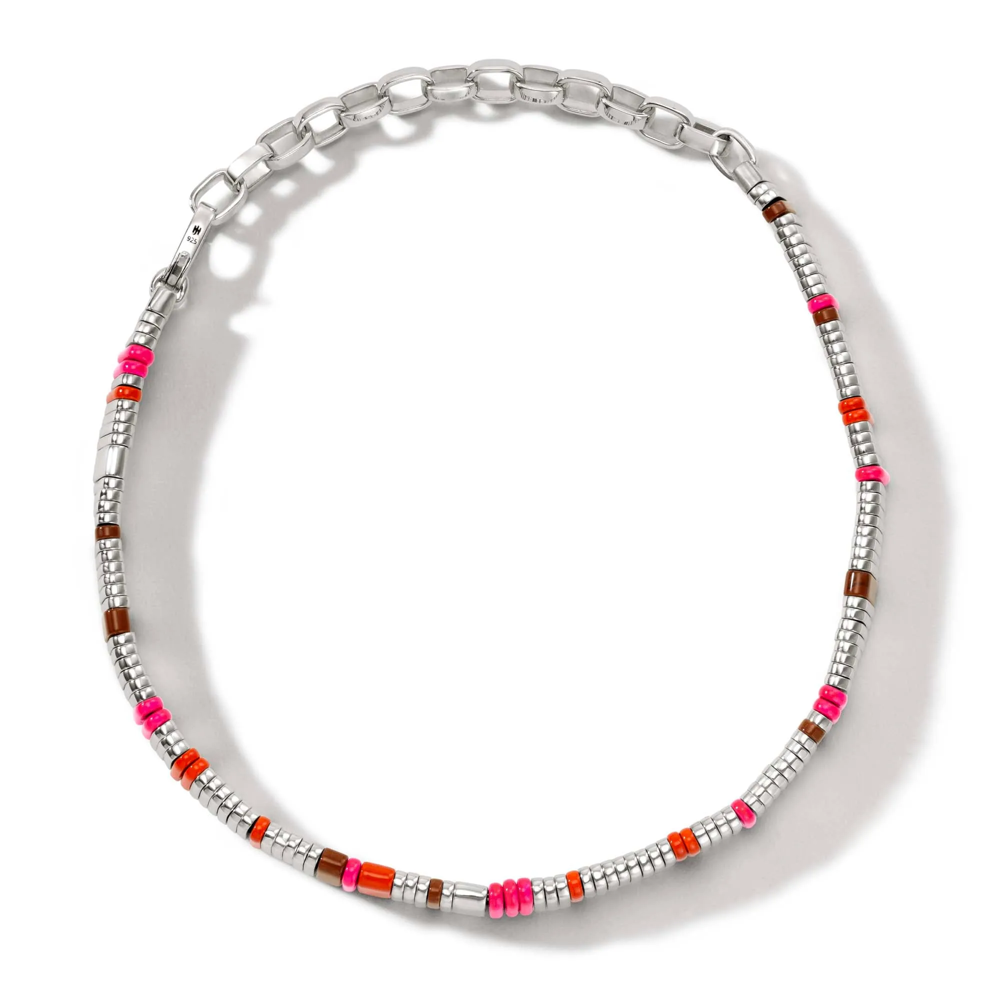 Colorblock Choker, Silver|NBS9010511PKORRJ