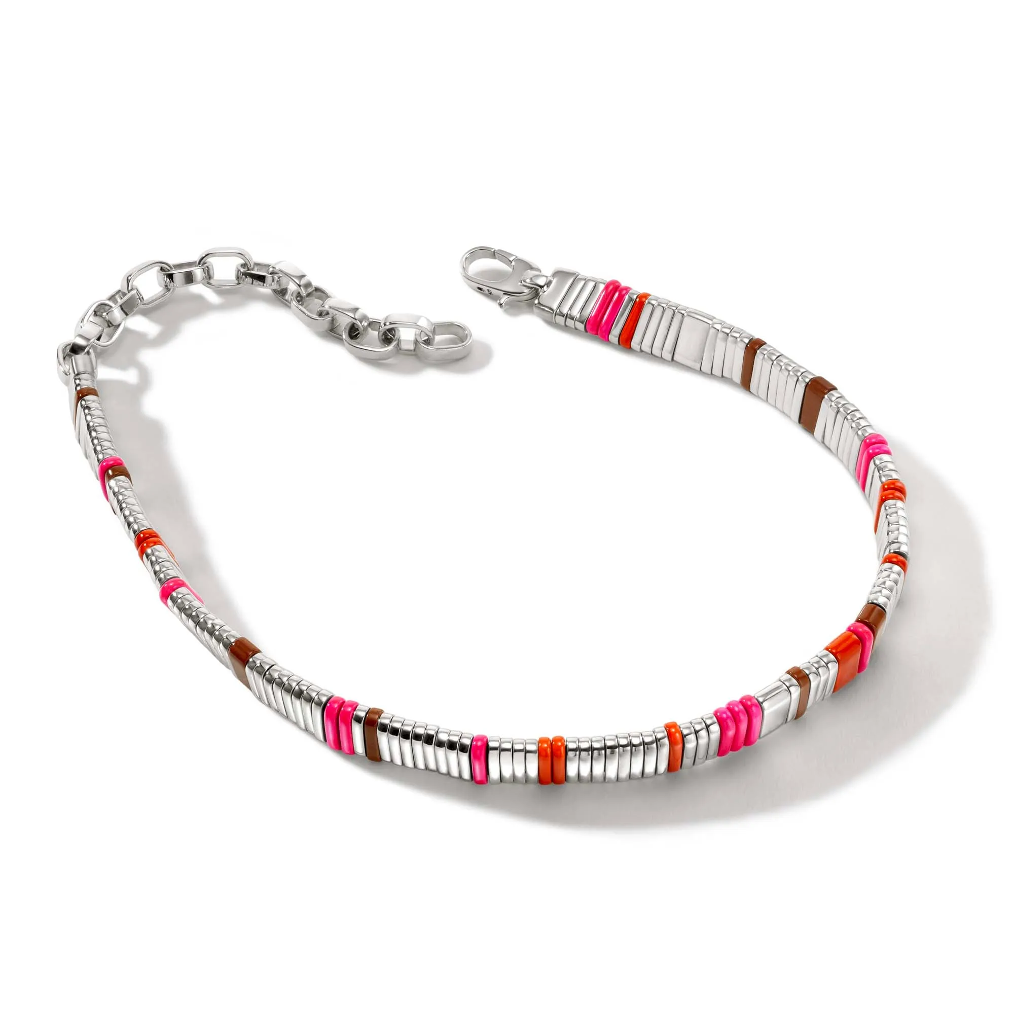 Colorblock Choker, Silver|NBS9010511PKORRJ