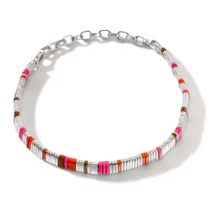 Colorblock Choker, Silver|NBS9010511PKORRJ