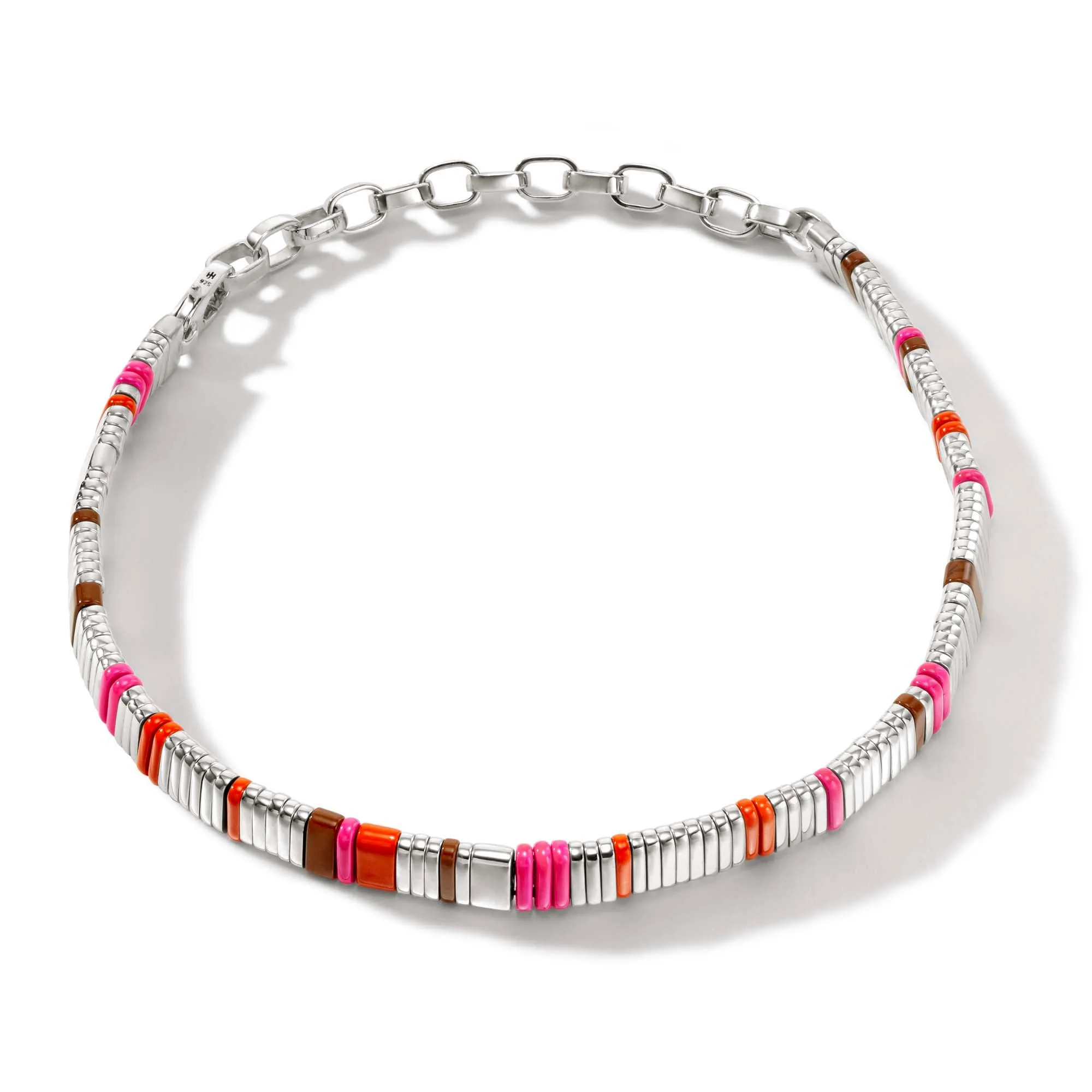 Colorblock Choker, Silver|NBS9010511PKORRJ