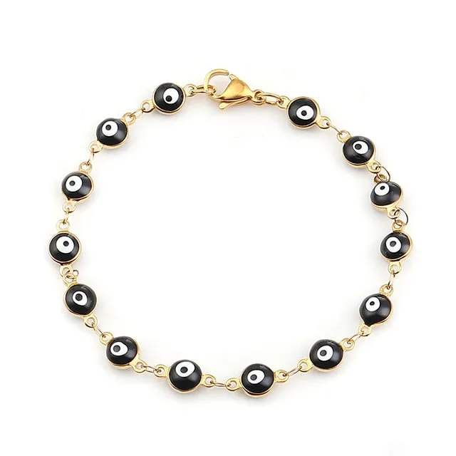 Colorful Evil Eye Enamel Bacelet