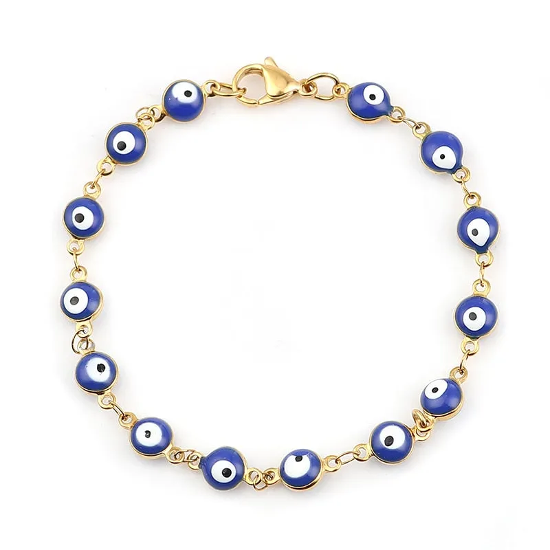 Colorful Evil Eye Enamel Bacelet