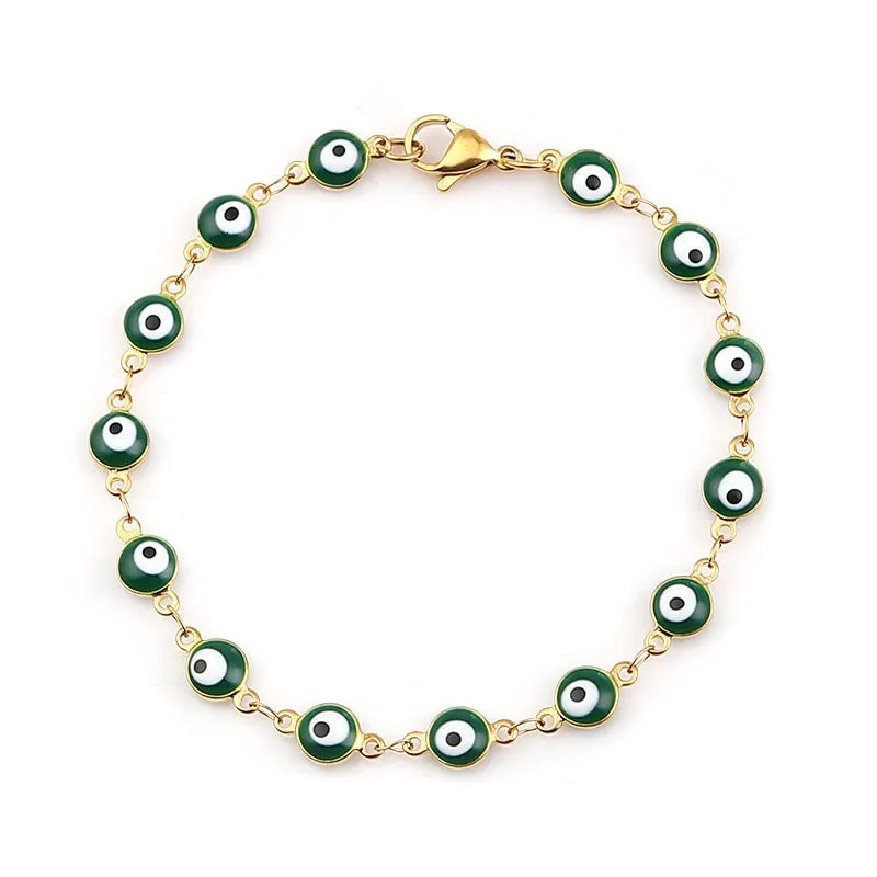 Colorful Evil Eye Enamel Bacelet