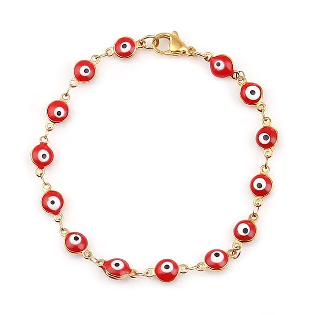 Colorful Evil Eye Enamel Bacelet