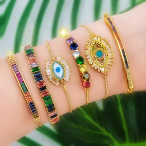 Colorful Snake Chain Zircon Bracelets