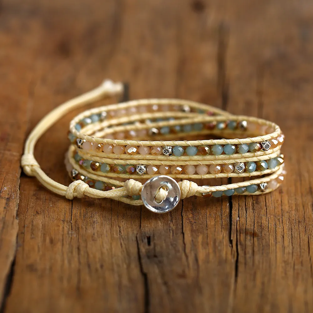 Colorful woven multilayer bracelet