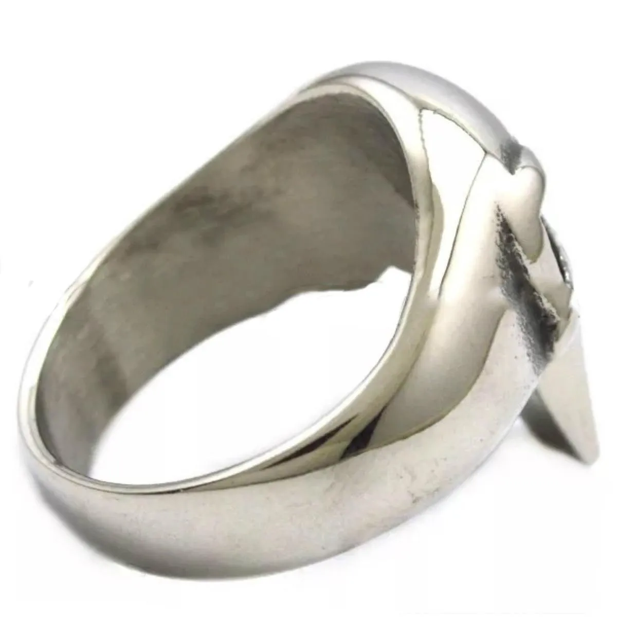 Daniel Smart Stainless Steel Punisher Skull Biker Ring