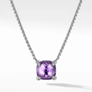 David Yurman Chatelaine Pendant Necklace with Amethyst and Diamonds
