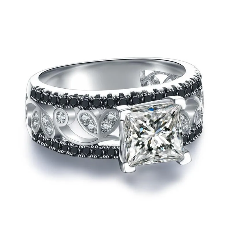 Diamond Crystal Silver Ring