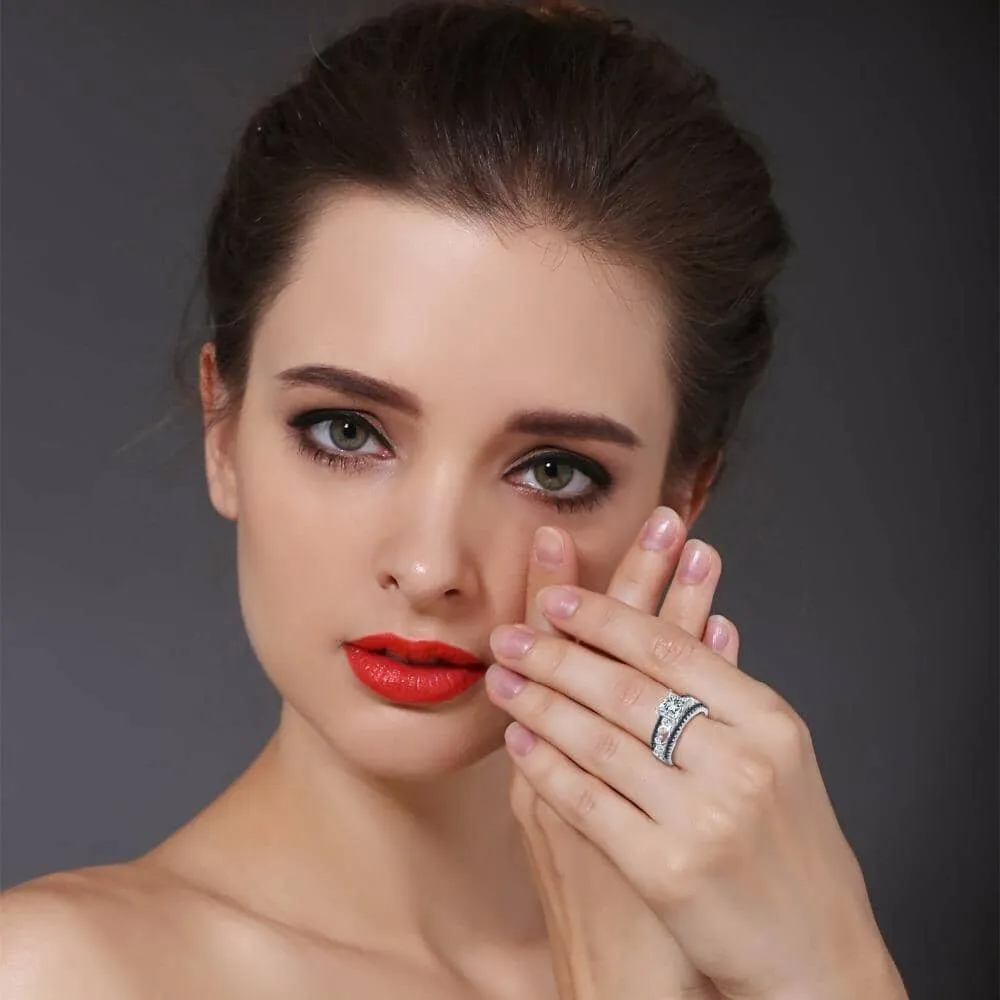 Diamond Crystal Silver Ring