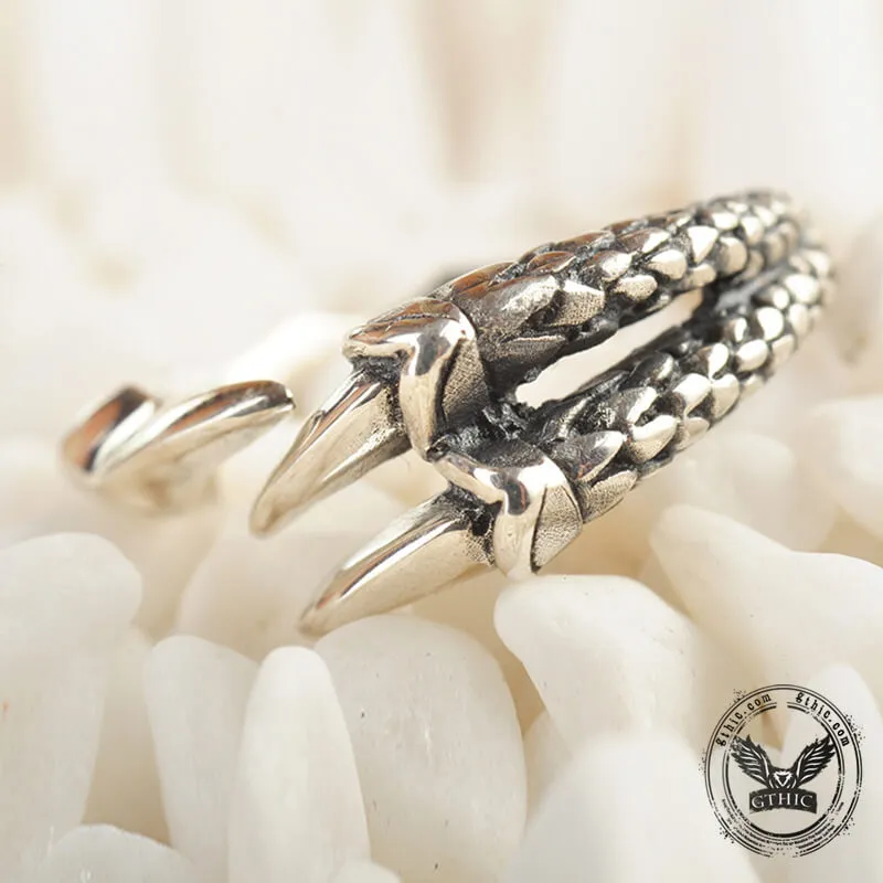 Dragon Claw Sterling Silver Open Ring