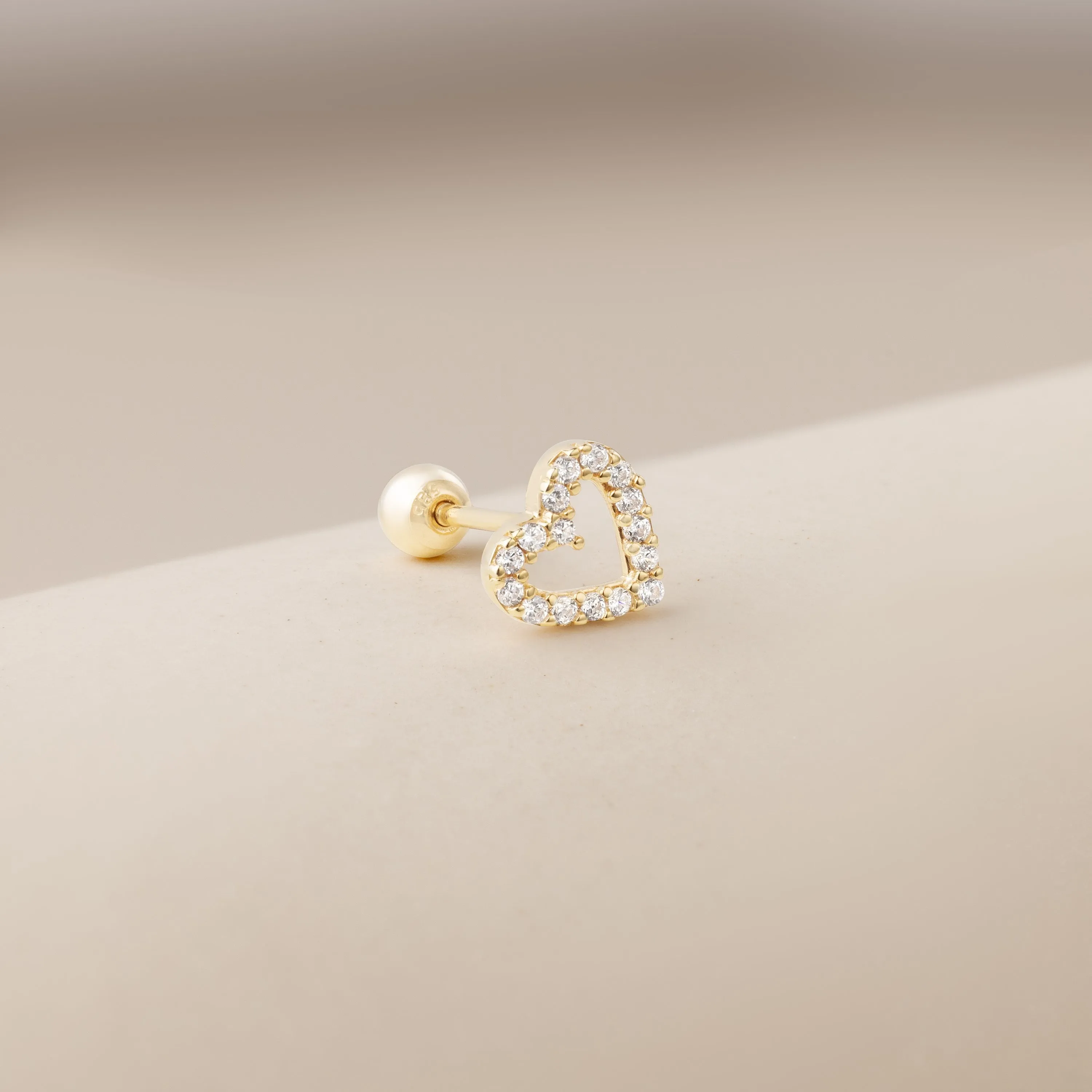 Dylis Piercing in Yellow Gold with Cubic Zirconia