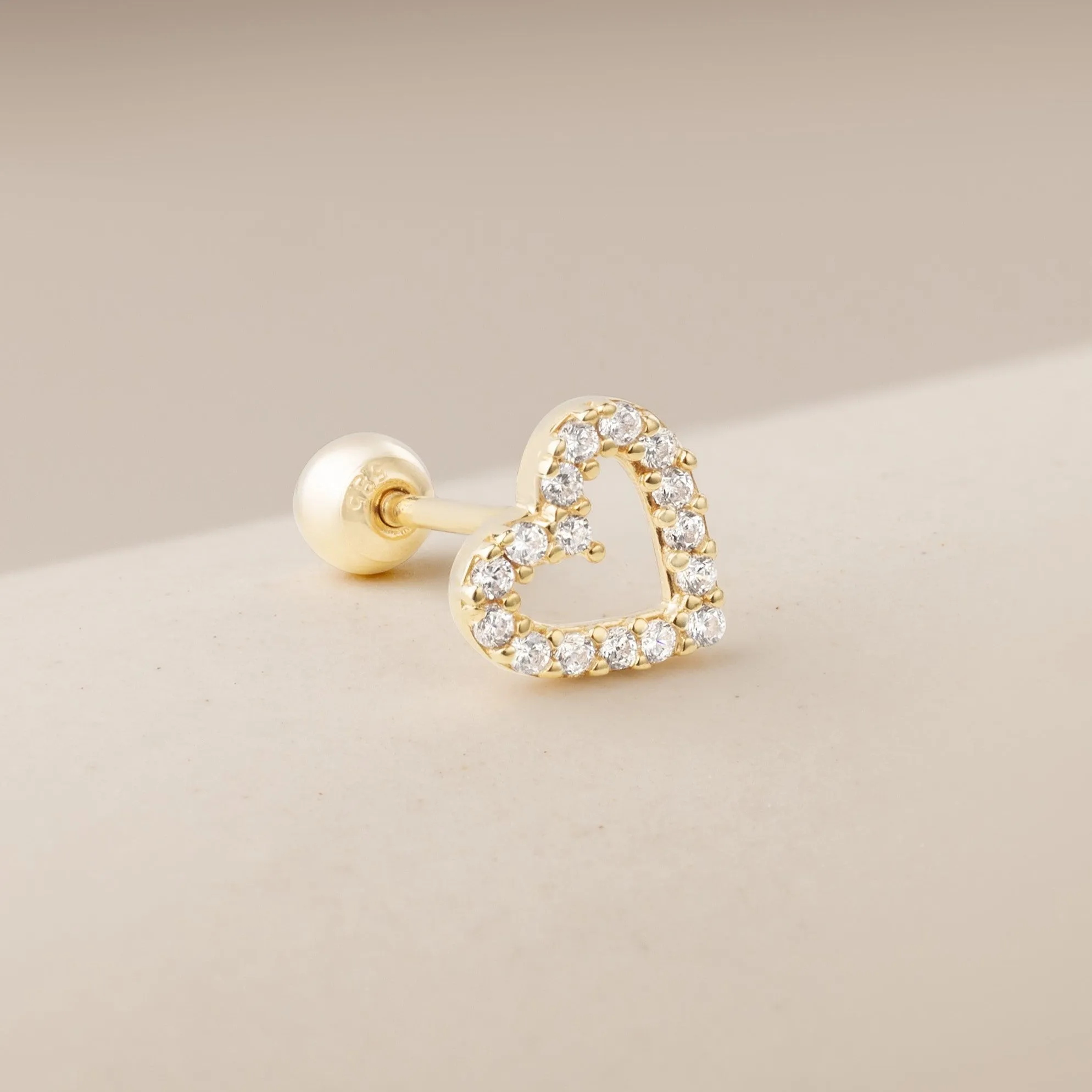 Dylis Piercing in Yellow Gold with Cubic Zirconia