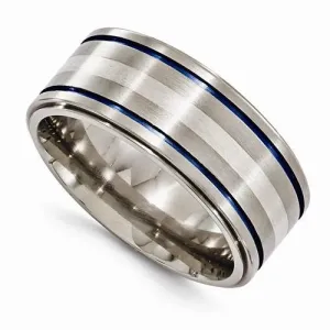 Edward Mirell Titanium w/ Sterling Silver & Blue Anodized - 10mm