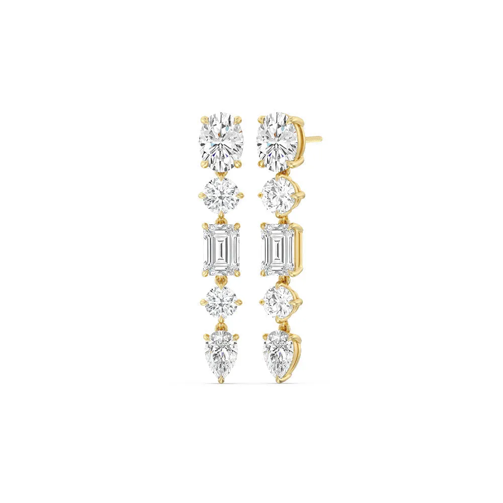 Elegance Fancy Shape Dangler Earrings
