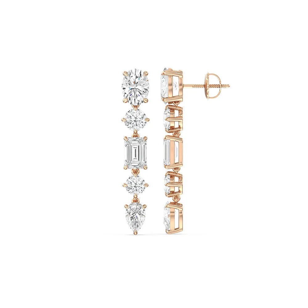Elegance Fancy Shape Dangler Earrings