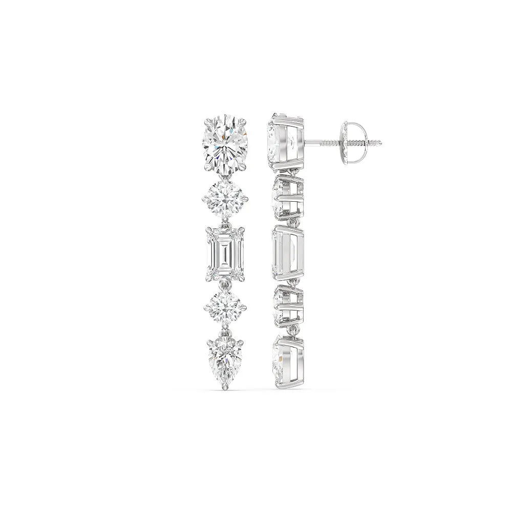 Elegance Fancy Shape Dangler Earrings